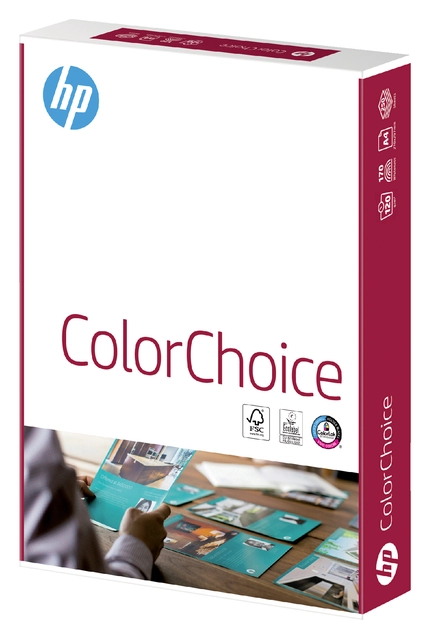 Een Kleurenlaserpapier HP Color Choice A4 120gr wit 250vel koop je bij VHK Kantoorartikelen