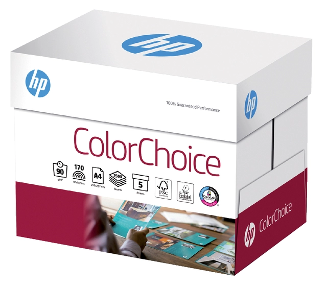 Een Kleurenlaserpapier HP Color Choice A4 90gr wit 500vel koop je bij VHK Kantoorartikelen