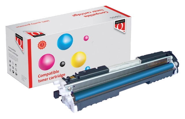 Een Tonercartridge Quantore alternatief tbv HP CE311A 126A blauw koop je bij VHK Kantoorartikelen