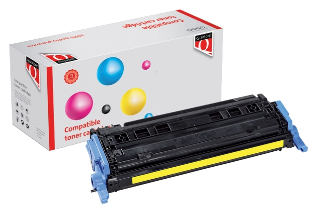 Een Tonercartridge Quantore alternatief tbv HP Q6002A 124A geel koop je bij VHK Kantoorartikelen