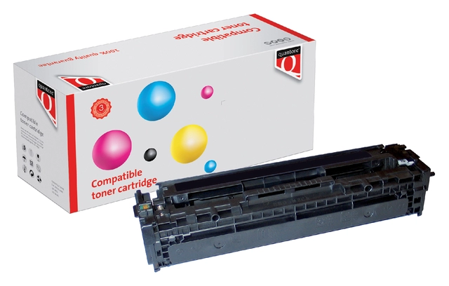 Een Tonercartridge Quantore alternatief tbv HP CB540A 125A zwart koop je bij VHK Kantoorartikelen