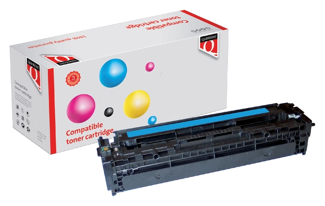 Een Tonercartridge Quantore alternatief tbv HP CB541A 125A blauw koop je bij VHK Kantoorartikelen