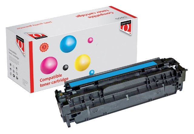 Een Tonercartridge Quantore alternatief tbv HP CE411A 305A blauw koop je bij VHK Kantoorartikelen