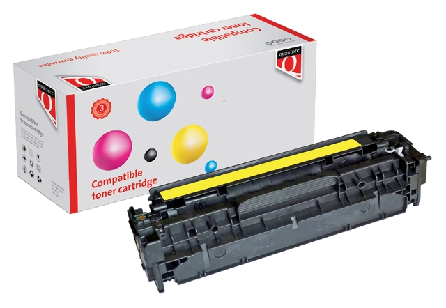 Een Tonercartridge Quantore alternatief tbv HP CE412A 305A geel koop je bij VHK Kantoorartikelen