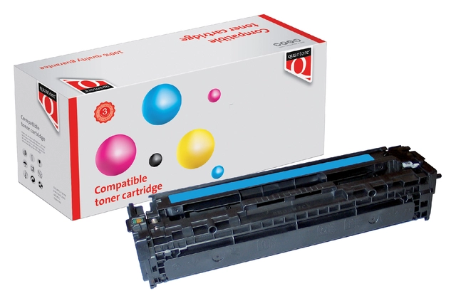 Een Tonercartridge Quantore alternatief tbv HP CE321A 128A blauw koop je bij VHK Kantoorartikelen