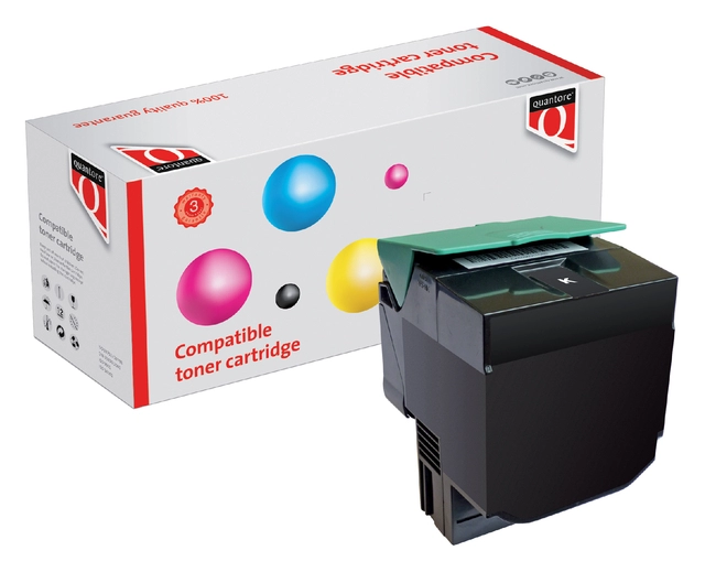 Een Tonercartridge Quantore alternatief tbv Lexmark C540H1KG zwart koop je bij Hoekmankantoorartikelen.nl