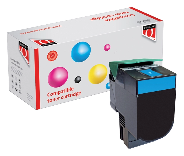 Een Tonercartridge Quantore alternatief tbv Lexmark C540H1CG blauw koop je bij Hoekmankantoorartikelen.nl