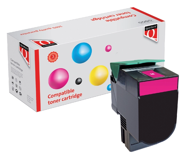 Een Tonercartridge Quantore alternatief tbv Lexmark C540H1MG rood koop je bij Hoekmankantoorartikelen.nl