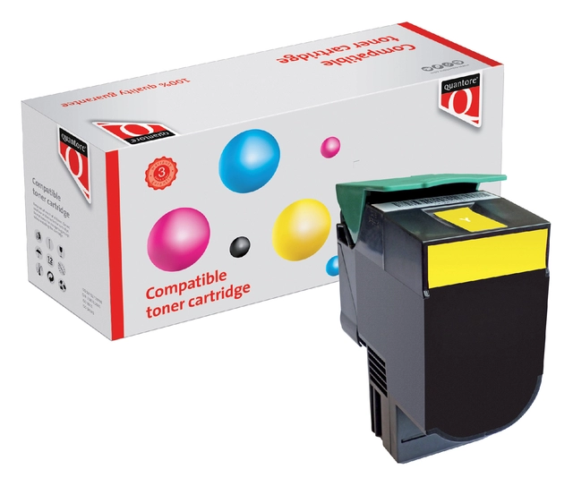 Een Tonercartridge Quantore alternatief tbv Lexmark C540H1YG geel koop je bij Hoekmankantoorartikelen.nl