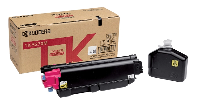 Een Toner Kyocera TK-5270M rood koop je bij Hoekmankantoorartikelen.nl