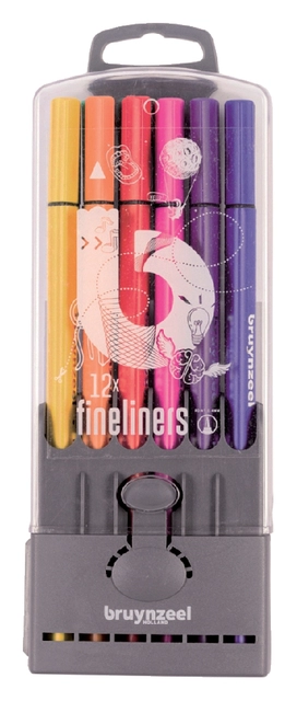 Een Fineliner Bruynzeel Teens 0,4mm ass 12 stuks koop je bij Hoekmankantoorartikelen.nl