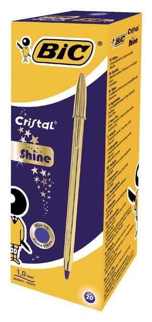 Een Balpen BIC Cristal medium goud koop je bij VHK Kantoorartikelen