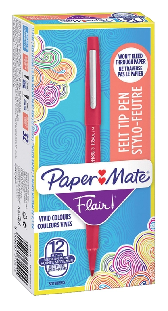 Een Fineliner Paper Mate Flair Original medium rood koop je bij VHK Kantoorartikelen