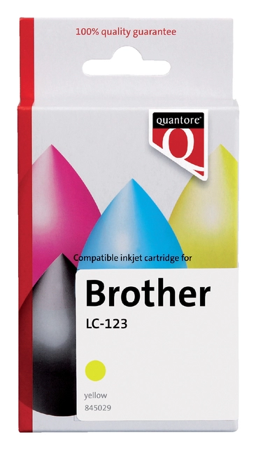 Een Inktcartridge Quantore alternatief tbv Brother LC-123 geel koop je bij Continu Kantoor