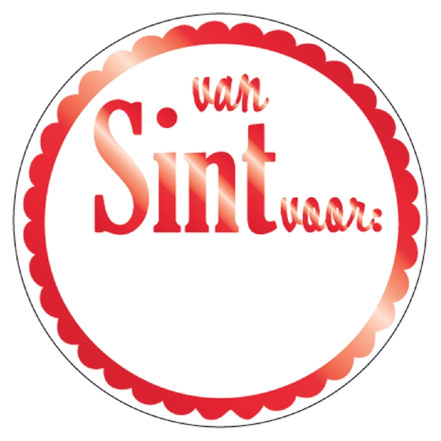 Een Stickers van Sint voor rond rood/wit doos à 1000 stuks koop je bij Hoekmankantoorartikelen.nl