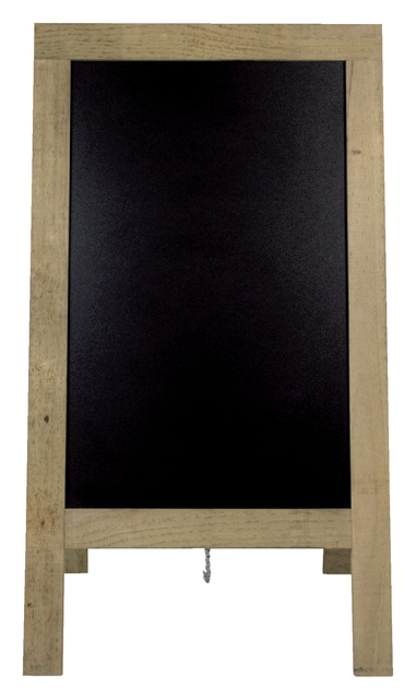 Een Stoepbord Securit 72x131x4cm steigerhout koop je bij VHK Kantoorartikelen