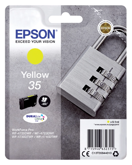 Een Inktcartridge Epson 35 T3584 geel koop je bij VHK Kantoorartikelen