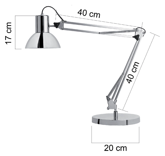 Een Bureaulamp Unilux Success led chroom koop je bij VHK Kantoorartikelen