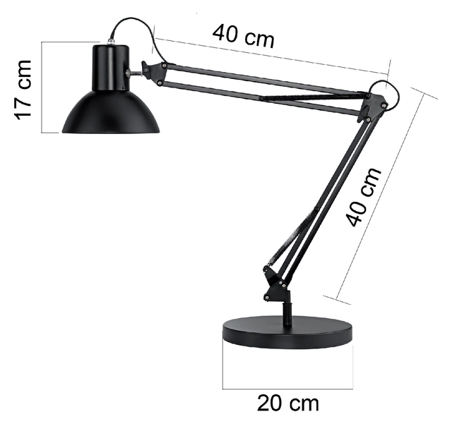 Een Bureaulamp Unilux Success 66 led zwart koop je bij VHK Kantoorartikelen