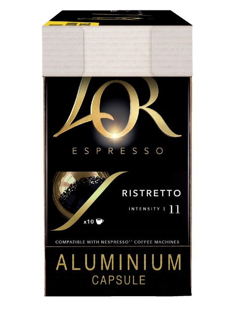 Een Koffiecups L'Or espresso Ristretto 100 stuks koop je bij VHK Kantoorartikelen