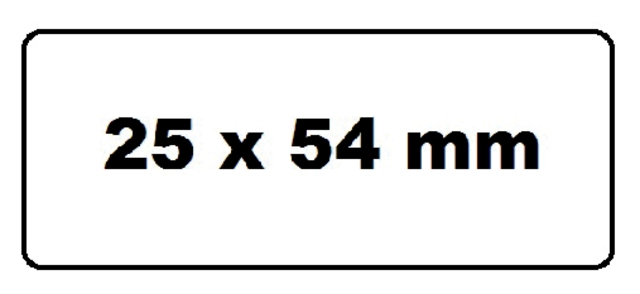 Een Labeletiket Quantore 11352 54x25mm retour wit koop je bij VHK Kantoorartikelen