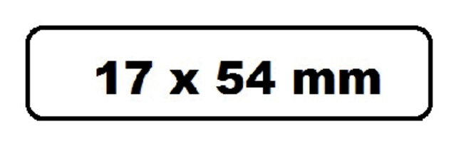 Een Labeletiket Quantore DK-11204 17x54mm wit 400 stuks koop je bij VHK Kantoorartikelen