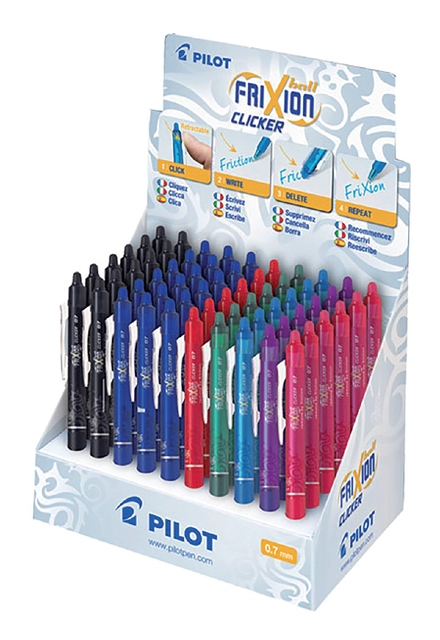 Een Rollerpen PILOT friXion clicker medium assorti koop je bij VHK Kantoorartikelen