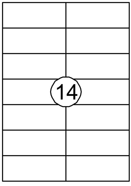 Een Etiket Quantore 105x42.4mm 1400 stuks koop je bij VHK Kantoorartikelen