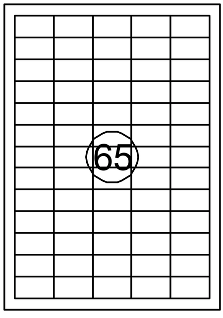 Een Etiket Quantore 38.1mmx21.2mm 6500 stuks koop je bij VHK Kantoorartikelen