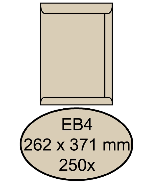 Een Envelop Quantore akte EB4 262x371mm cremekraft 250 stuks koop je bij Hoekmankantoorartikelen.nl