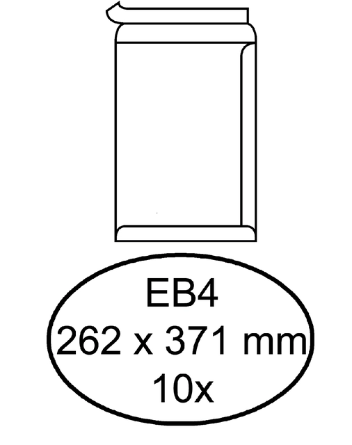 Een Envelop Hermes akte EB4 262x371mm zelfklevend wit pak à 10 stuks koop je bij VHK Kantoorartikelen