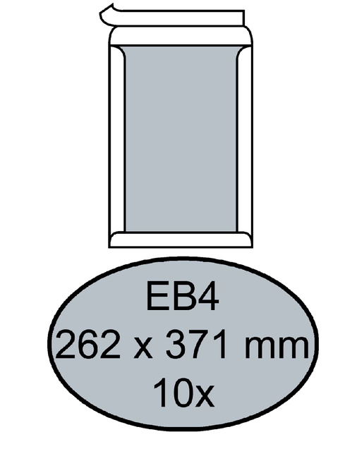 Een Envelop Quantore bordrug EB4 262x371mm zelfklevend wit 10 stuks koop je bij Hoekmankantoorartikelen.nl