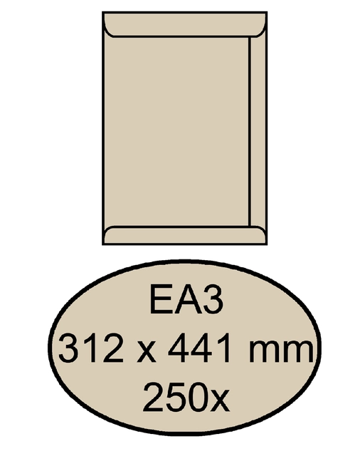 Een Envelop Quantore akte EA3 312x441mm cremekraft 250 stuks koop je bij Hoekmankantoorartikelen.nl