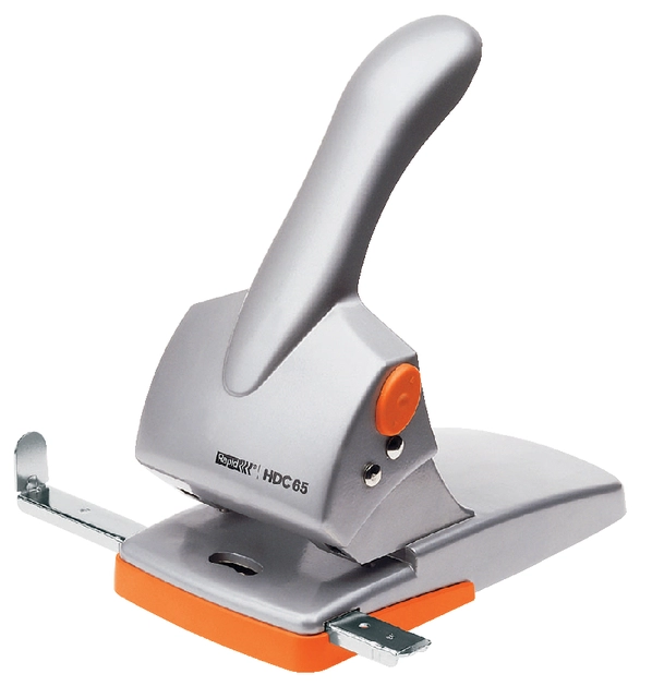 Een Perforator Rapid Fashion HDC65 heavy duty 65 vel zilver/oranje koop je bij VHK Kantoorartikelen