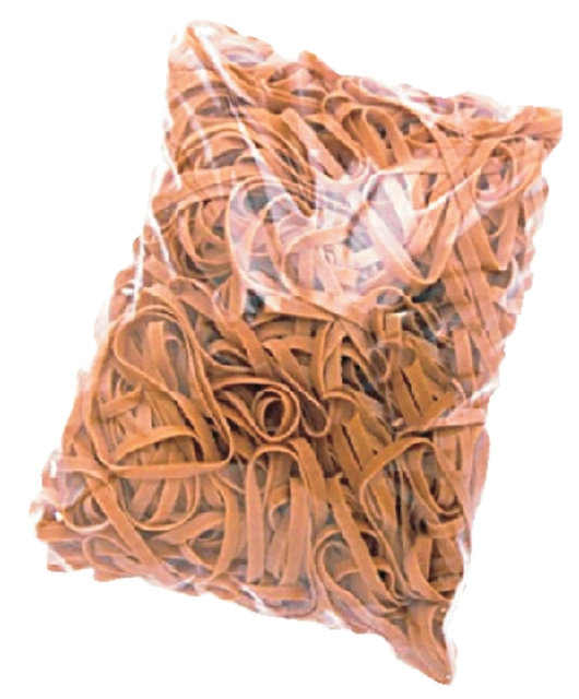 Een Elastiek Standard Rubber Bands 77 120x8mm 1kg 440 stuks bruin koop je bij VHK Kantoorartikelen