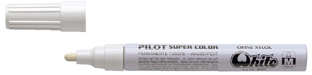 Een Viltstift PILOT Super Color lakmarker medium wit koop je bij Hoekmankantoorartikelen.nl