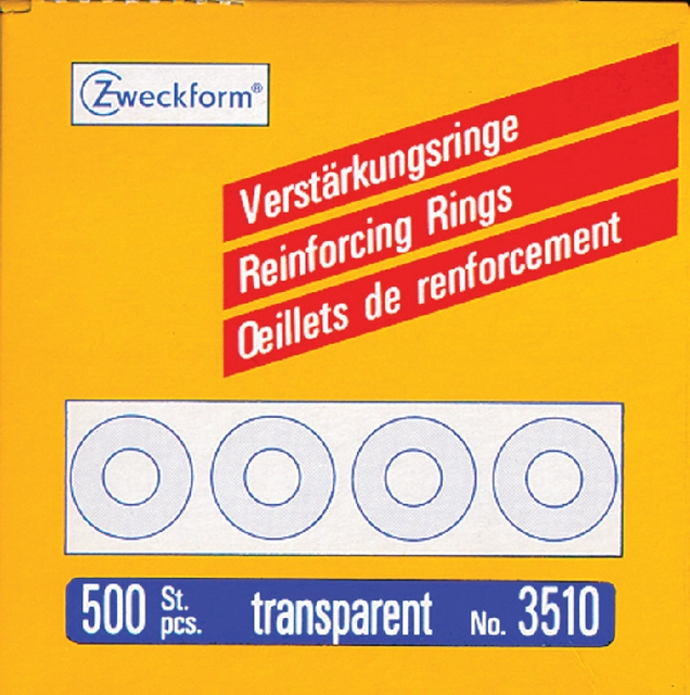 Een Versterkingsringen Avery Zweckform 3510 13Mm 500stuks transp koop je bij VHK Kantoorartikelen