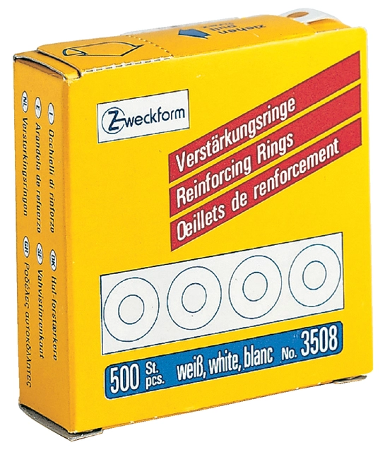 Een Versterkingsringen Avery Zweckform 3508 13Mm 500stuks wit koop je bij VHK Kantoorartikelen