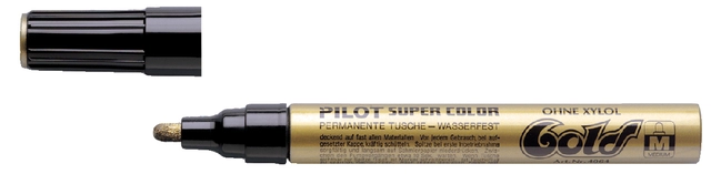 Een Viltstift PILOT Super Color lakmarker medium goud koop je bij VHK Kantoorartikelen