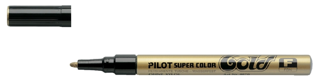 Een Viltstift PILOT Super Color lakmarker fijn goud koop je bij VHK Kantoorartikelen