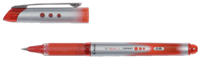 Een Rollerpen PILOT V-Ball Grip fijn rood koop je bij Hoekmankantoorartikelen.nl