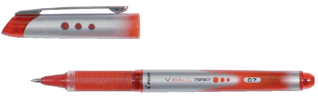 Een Rollerpen PILOT V-Ball Grip medium rood koop je bij Hoekmankantoorartikelen.nl