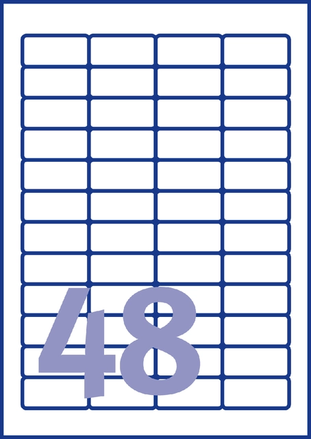 Een Etiket Avery L4736REV-25 45.7x21.2mm afneembaar wit 1200stuk koop je bij Hoekmankantoorartikelen.nl