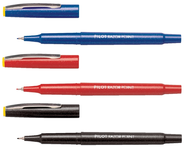 Een Fineliner PILOT Razor Point fijn zwart koop je bij VHK Kantoorartikelen