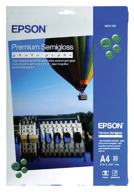 Een Inkjetpapier Epson S041332 A4 mat 251gr 20 vel koop je bij Hoekmankantoorartikelen.nl