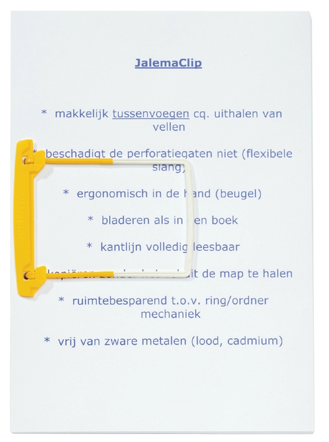 Een Bundelmechaniek Djois JalemaClip beugel wit 100 stuks koop je bij Hoekmankantoorartikelen.nl