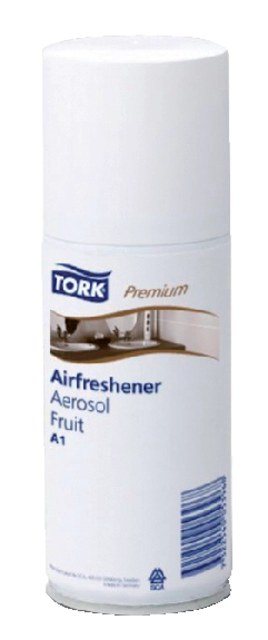 Een Luchtverfrisser Tork A1 spray met tropische fruitgeur 75ml 236051 koop je bij VHK Kantoorartikelen