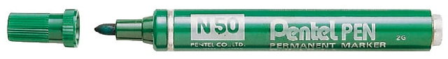 Een Viltstift Pentel N50 rond 1.5-3mm groen koop je bij VHK Kantoorartikelen