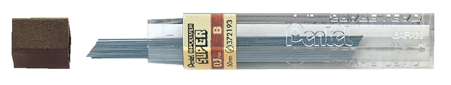 Een Potloodstift Pentel B 0.3mm zwart koker à 12 stuks koop je bij Hoekmankantoorartikelen.nl