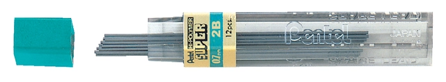 Een Potloodstift Pentel 2B 0.7mm zwart koker à 12 stuks koop je bij Hoekmankantoorartikelen.nl